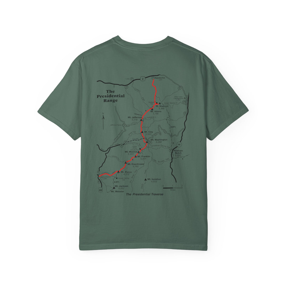 Presidential Traverse Map T-Shirt
