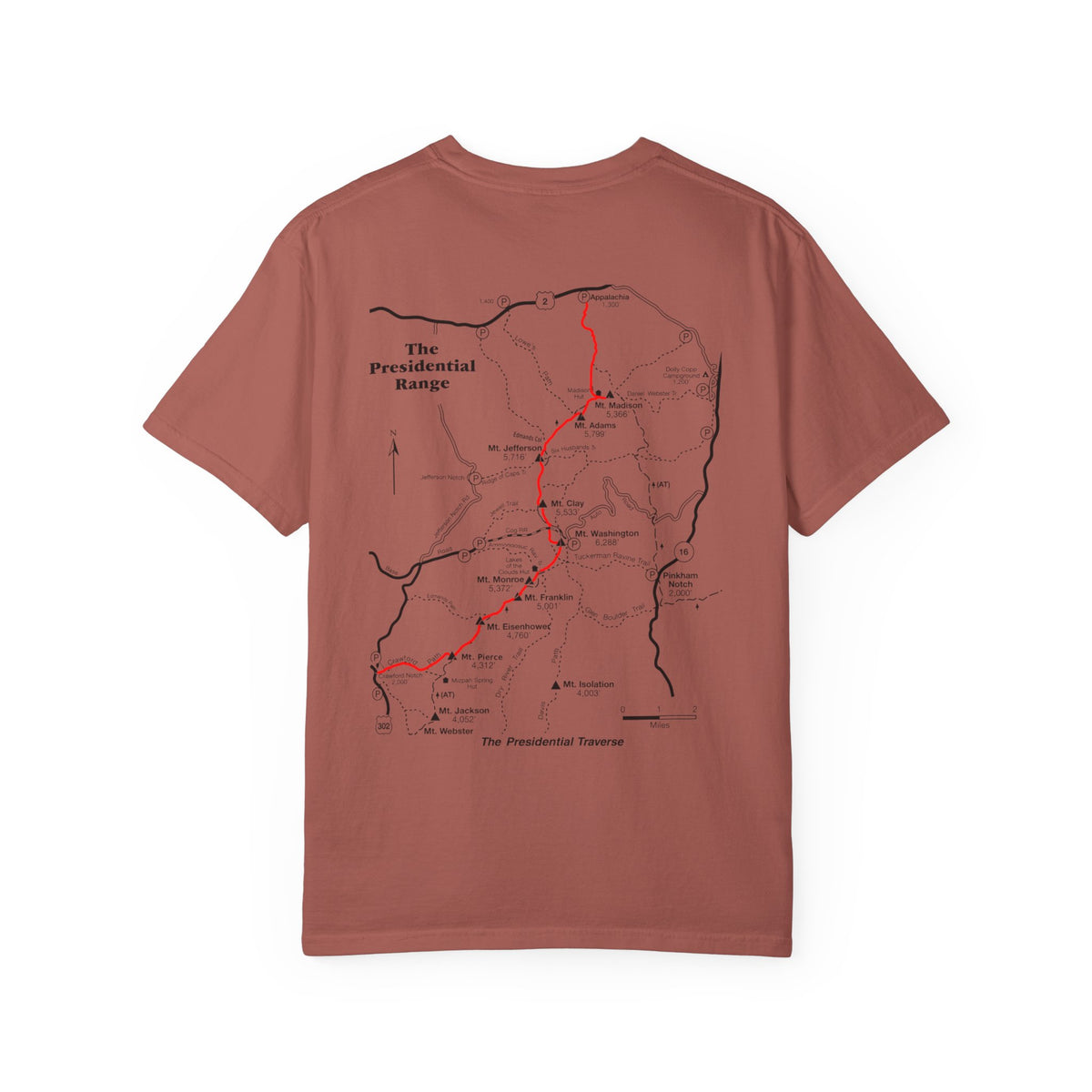 Presidential Traverse Map T-Shirt