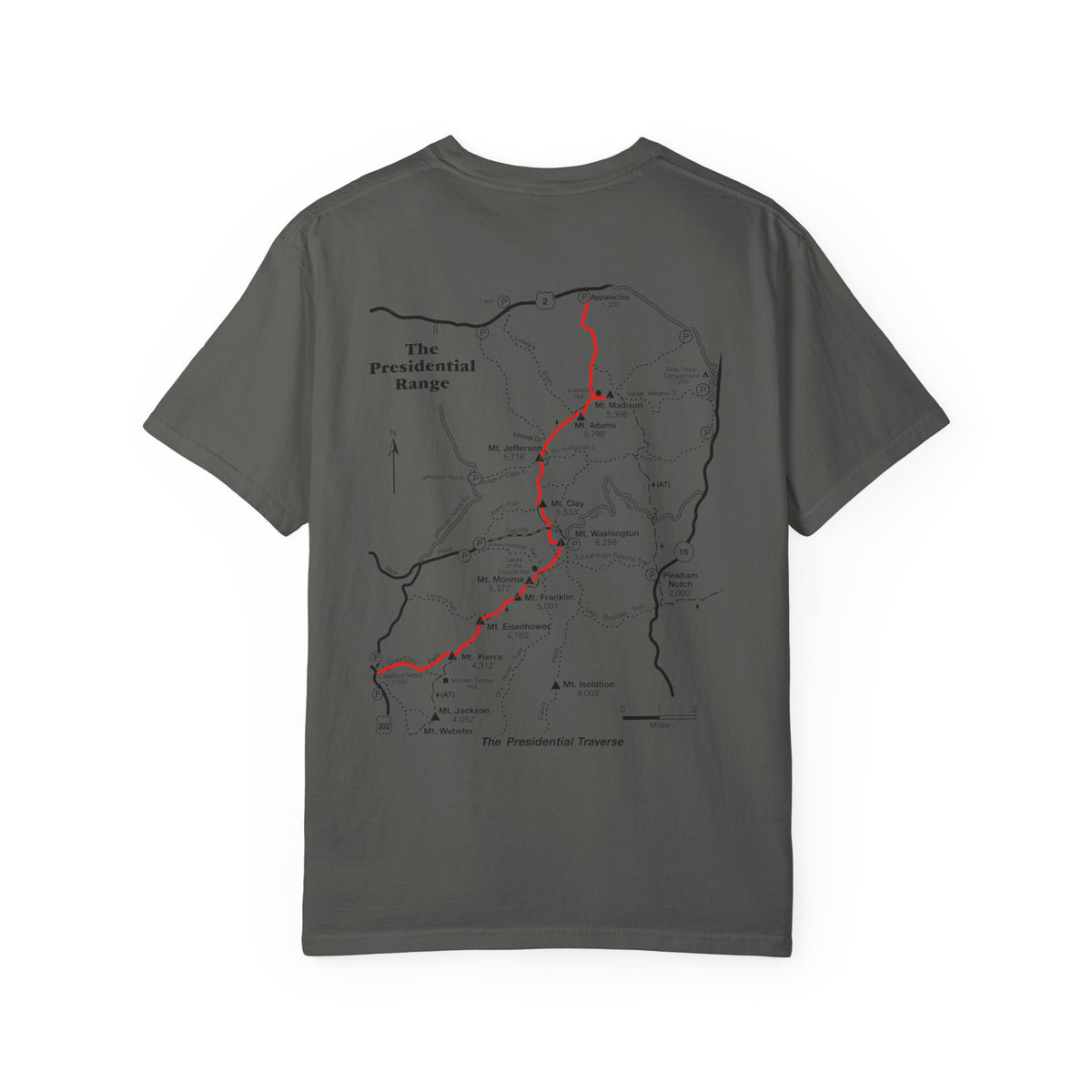 Presidential Traverse Map T-Shirt