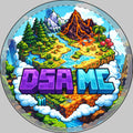 Round Car Magnet — Colorful Pixel Adventure Island Design ("DSA ME")