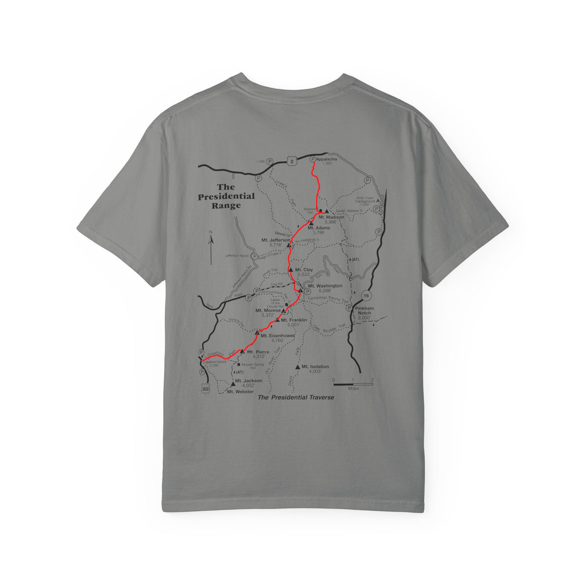 Presidential Traverse Map T-Shirt